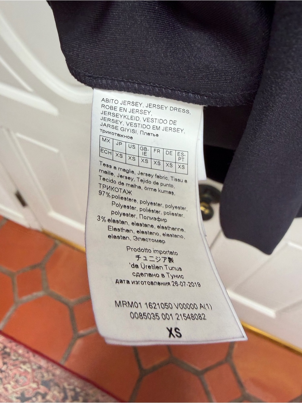 Persona by Marina Rinaldi Black Jersey Dress with Tag Detail - Picture 5 of 5